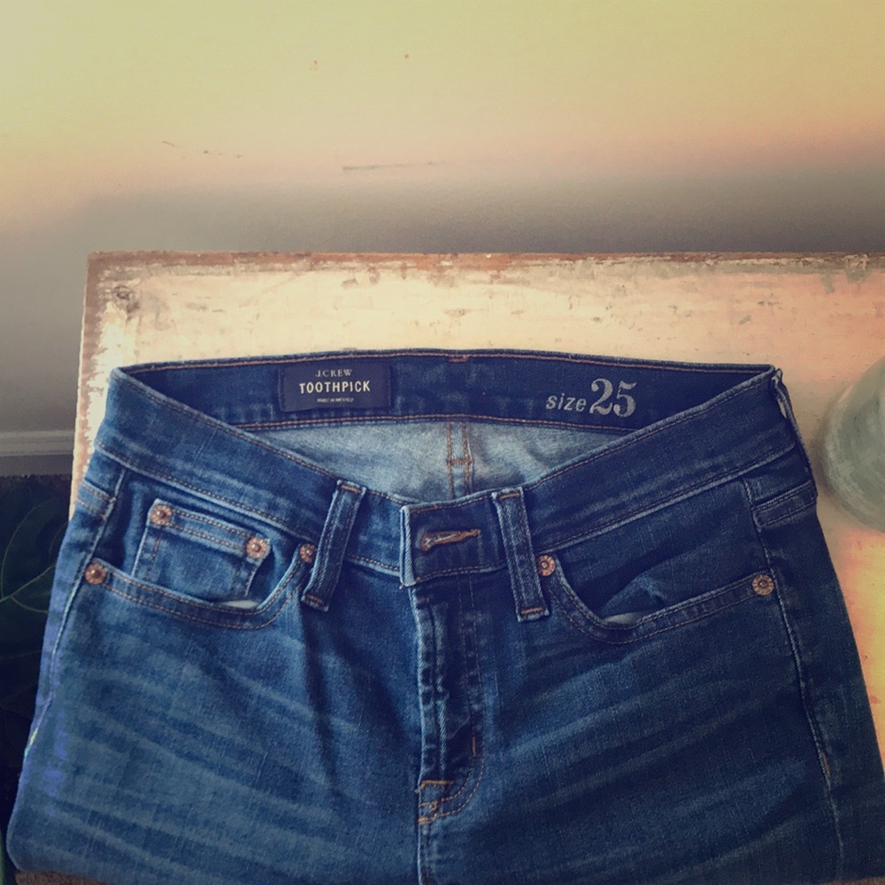 Jcrew toothpick denim